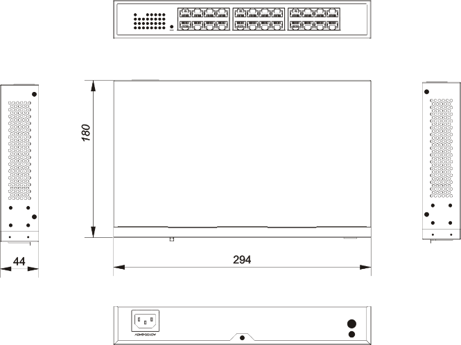 24-port full Gigabit Switch for Lightning Protection Project